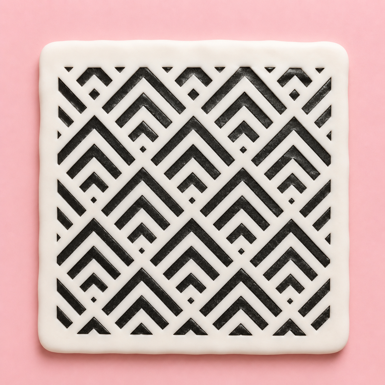 Stencil motif aztèque pour pâte polymère – Pochoir texture géométrique – ST-06