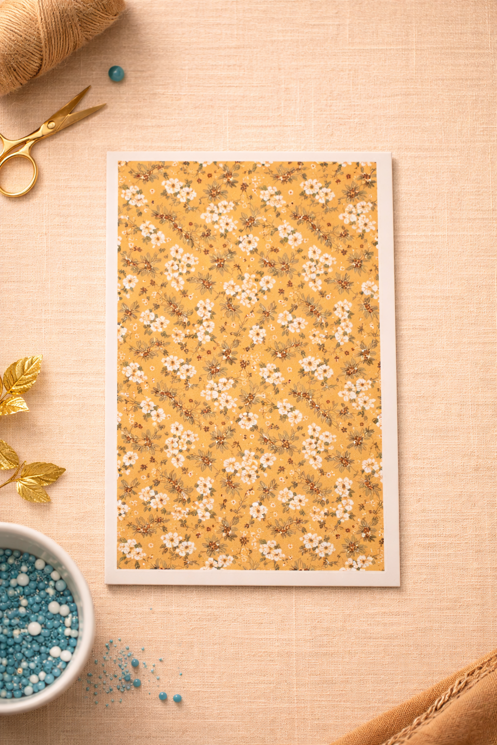 Feuille de transfert pour pâte polymère – Motifs floraux et créatifs – 7 × 12 cm. TF02