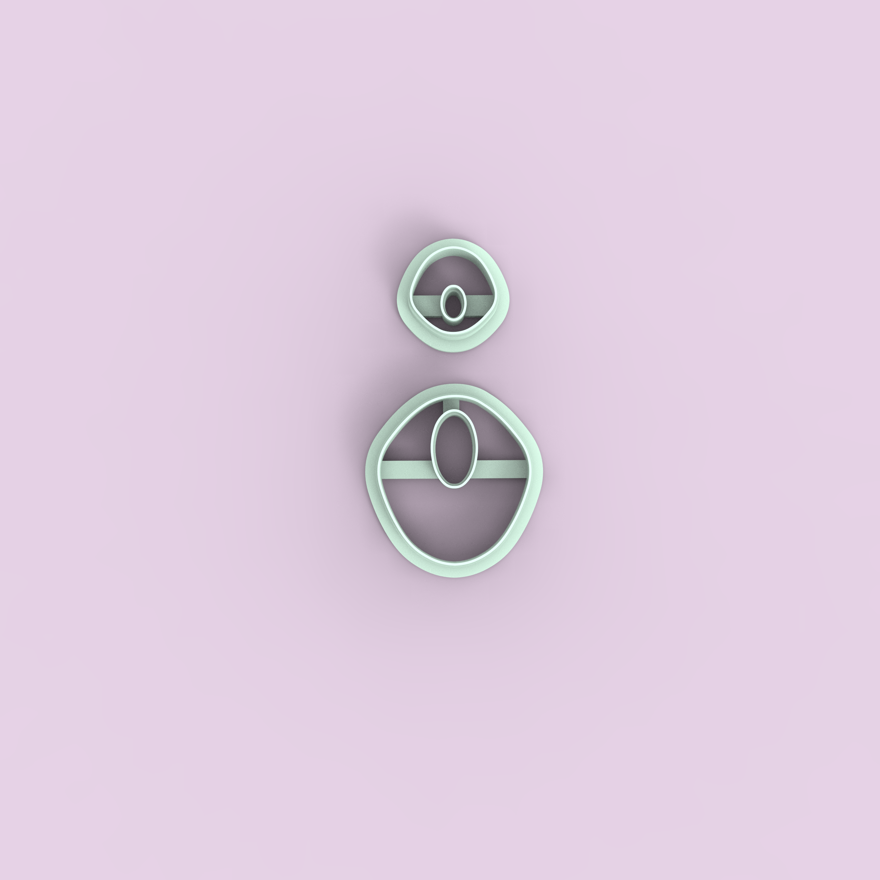 Emporte-pièces ovales minimalistes – lot de 2 cutters pâte polymère – bijoux DIY pampilles – 40 à 55 mm – EP-197 – fabriqué en France