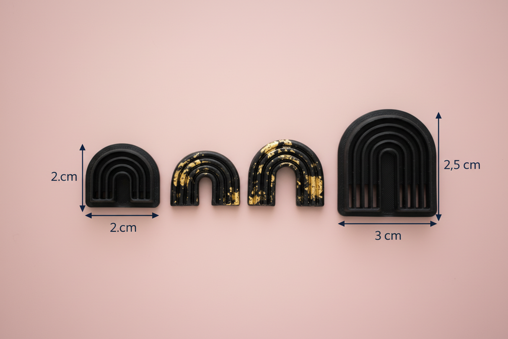 Lot de 2 emporte-pièces arche pour bijoux DIY – Forme arc graphique