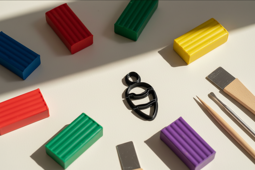 Emporte-pièce pour boucles d’oreilles – Forme géométrique ajourée – DIY argile polymère