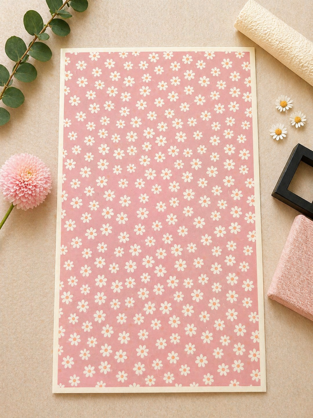 Feuille de transfert fleurs pour pâte polymère  – 7,5 x 12 cm – création bijoux DIY. TF106