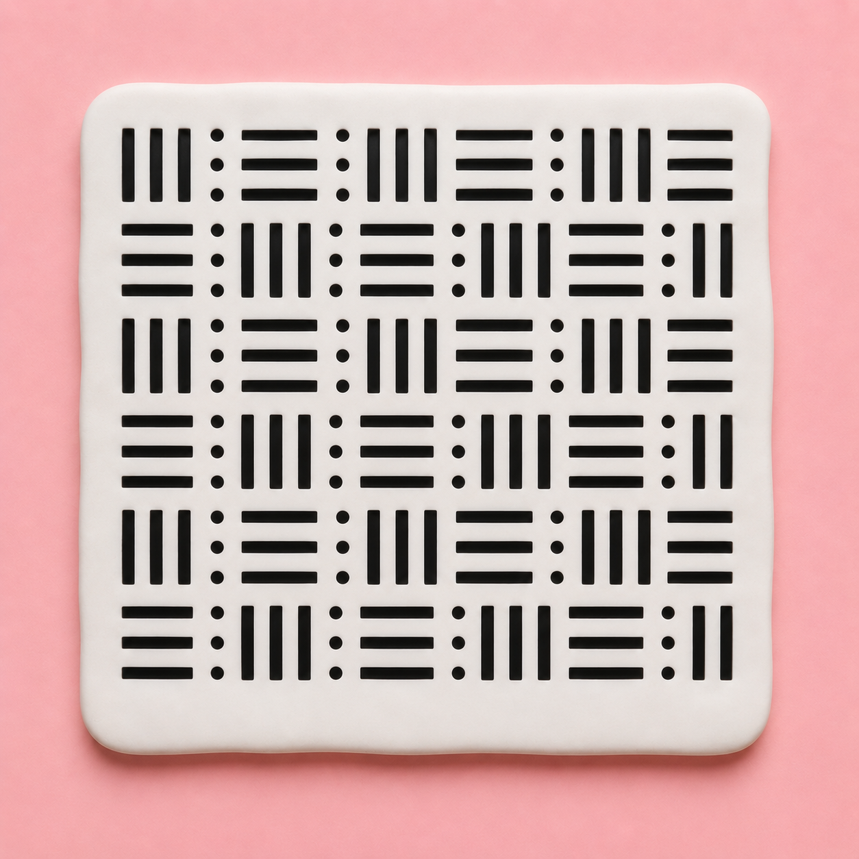 Stencil motif tissage moderne pour pâte polymère – Pochoir texture géométrique – ST-07