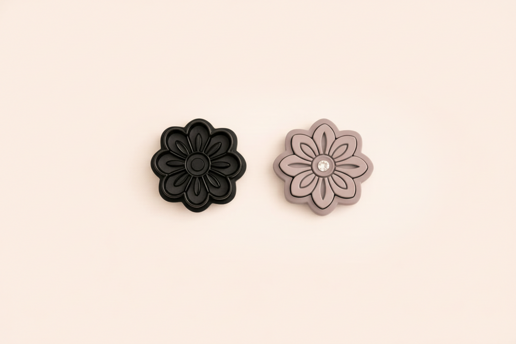 Emporte-pièce fleur rosace pour bijoux DIY – 4 tailles 35 à 50 mm – outil pâte polymère – fabriqué en France. EP-49