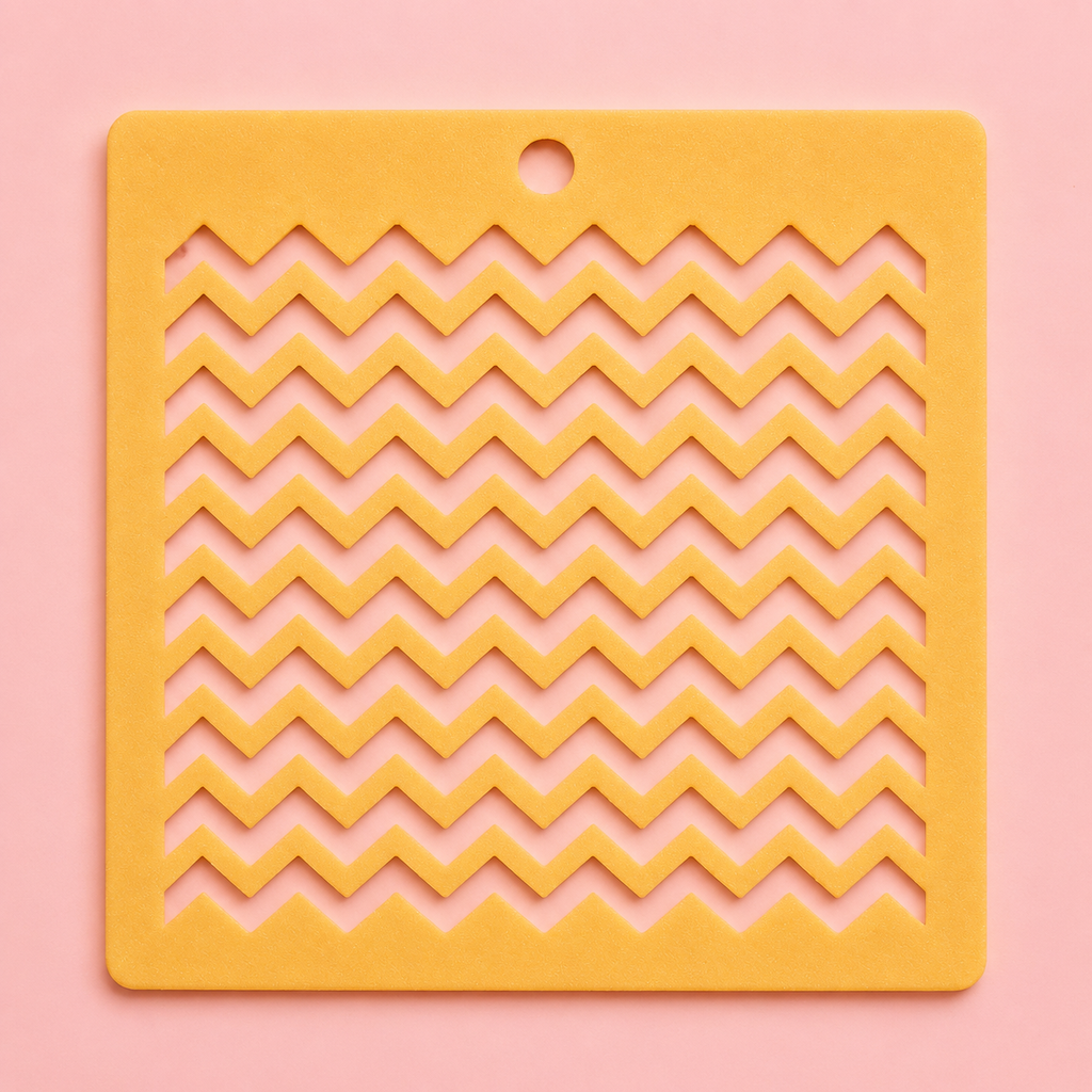 Stencil chevrons pour pâte polymère – Pochoir motif zigzag
