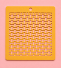 Stencil motif tissage géométrique pour pâte polymère – Pochoir texture entrelacée