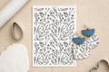 Feuille de transfert fleurs sauvages – motif botanique noir et blanc pour pâte polymère et création de bijoux DIY. TF61