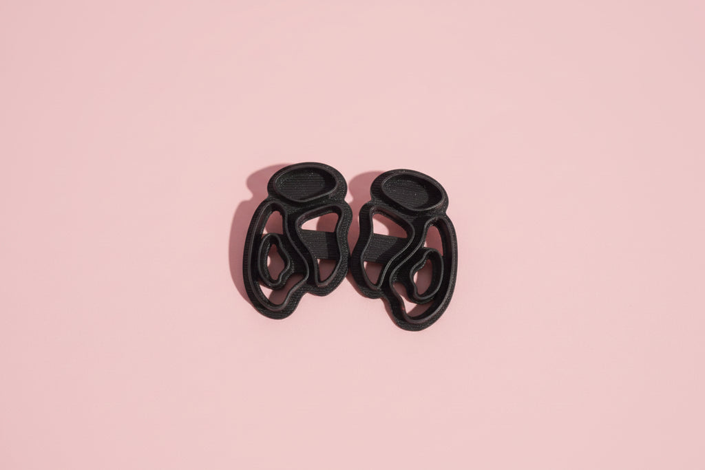Lot de 2 emporte-pièces pour boucles d’oreilles – Paire gauche droite – DIY argile polymère