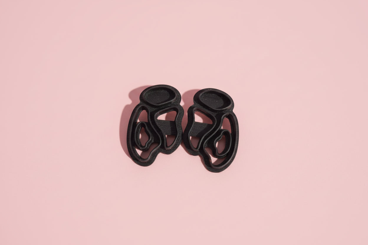 Lot de 2 emporte-pièces pour boucles d’oreilles – Paire gauche droite – DIY argile polymère