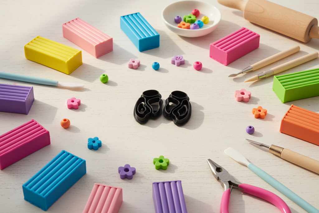Lot de 2 emporte-pièces pour boucles d’oreilles – Paire gauche droite – DIY argile polymère