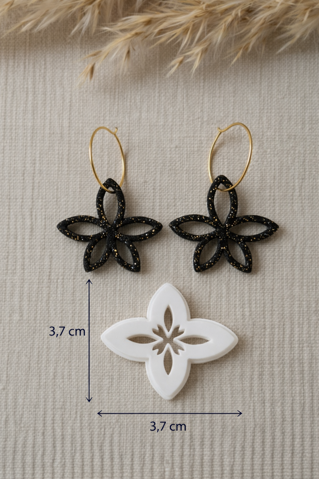 Emporte-pièce pour boucles d’oreilles – DIY bijoux – Fleur ajourée – Création pampilles