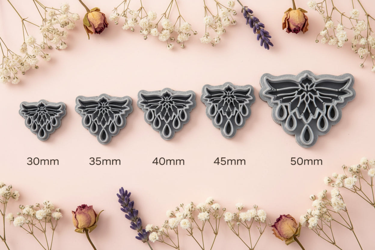 Emporte-pièce Abeille Gouttes Élégantes – 30 à 50 mm au choix – Découpe bijoux pâte polymère – Fabriqué en France. EP-76