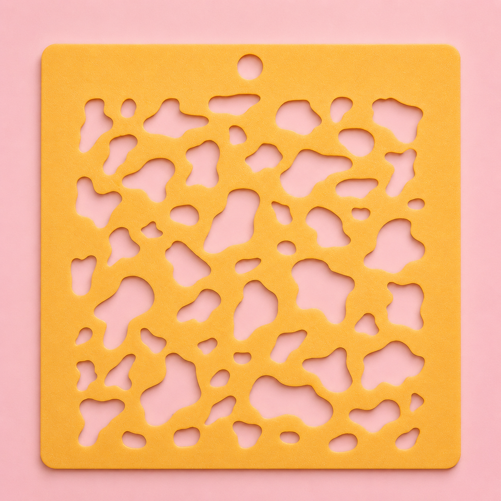 Stencil motif peau de vache pour pâte polymère – Pochoir texture vache – ST-05