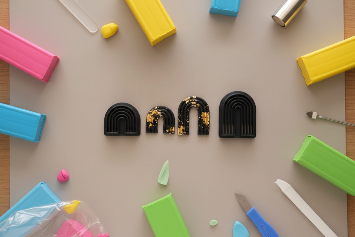 Lot de 2 emporte-pièces arche pour bijoux DIY – Forme arc graphique
