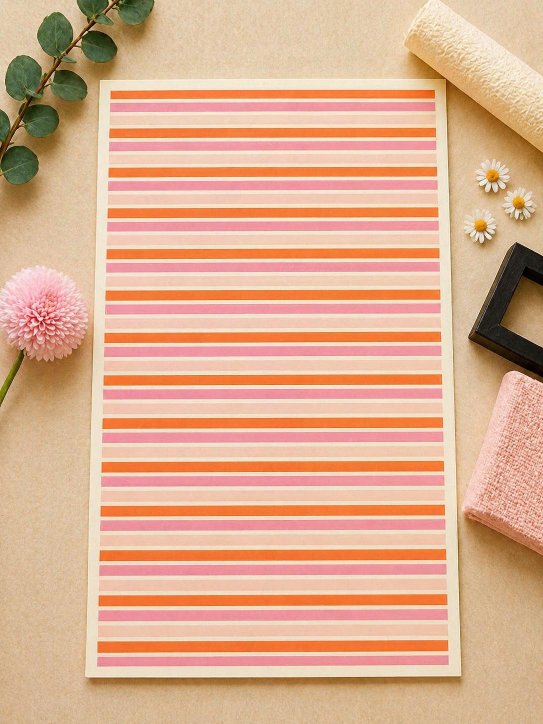 Feuille de transfert rayures pour pâte polymère  – 7,5 x 12 cm – création bijoux DIY. TF111
