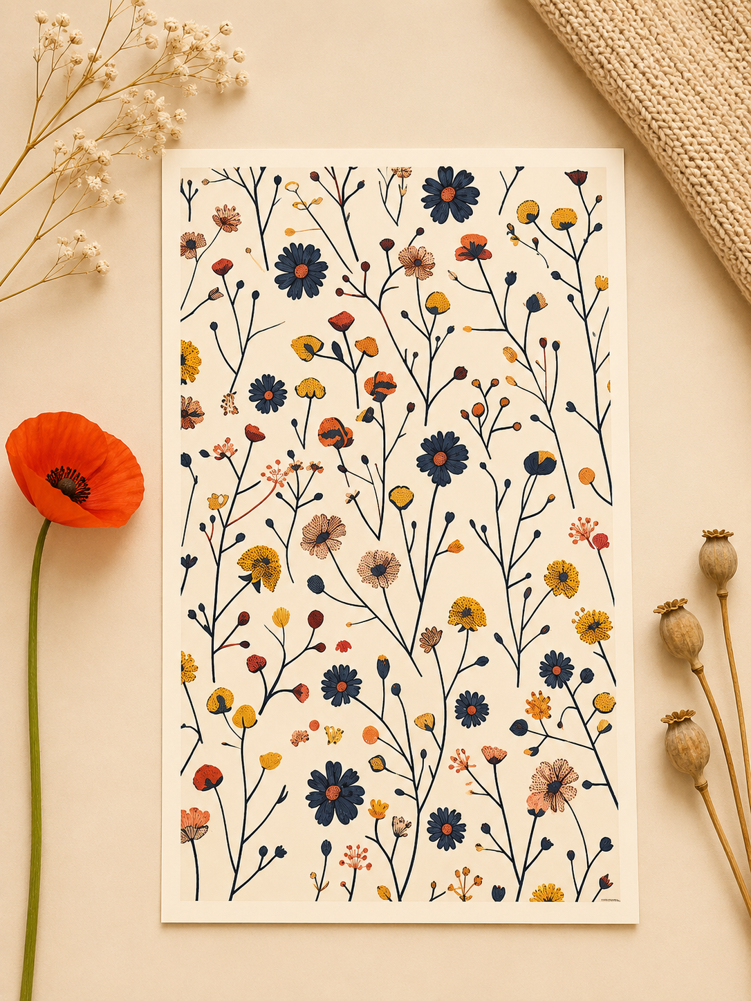 Feuille de transfert pour pâte polymère  – 7,5 x 12 cm – création bijoux DIY. TF156