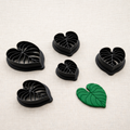 Emporte-pièce feuille cœur Monstera 25 à 45 mm – Découpe bijoux pâte polymère – Outil boucles d’oreilles DIY – Fabriqué en France. EP-62