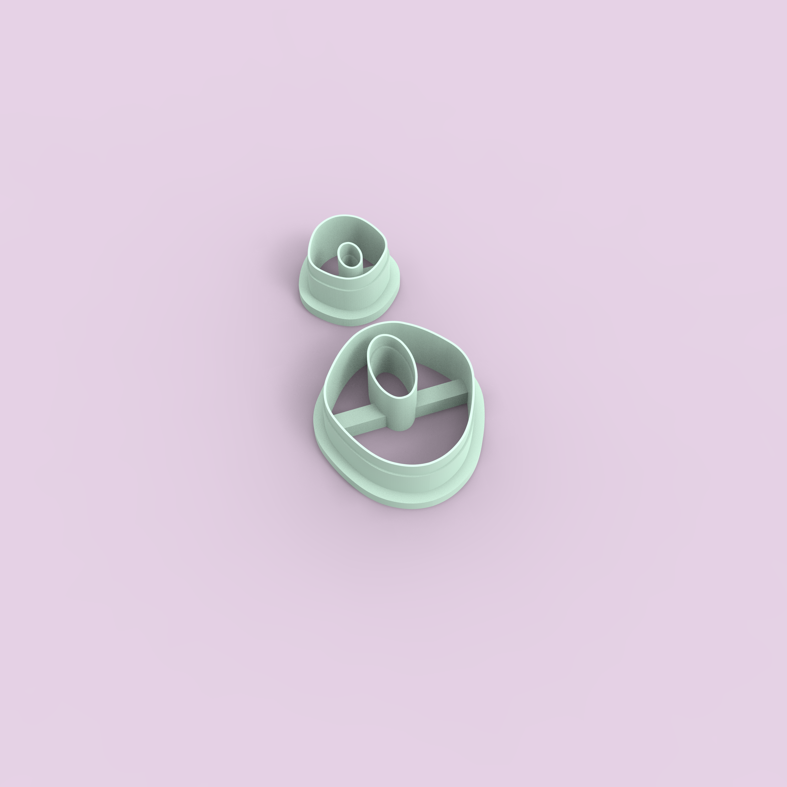 Emporte-pièces ovales minimalistes – lot de 2 cutters pâte polymère – bijoux DIY pampilles – 40 à 55 mm – EP-197 – fabriqué en France
