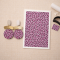Feuille de transfert léopard rose pour pâte polymère – motif animalier – 9,5 x 14 cm – création bijoux DIY. TF13