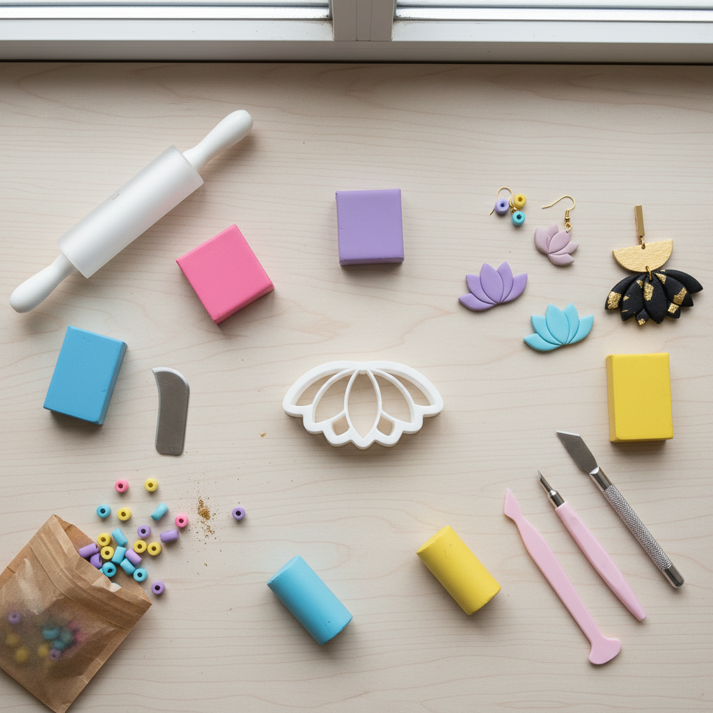 Emporte-pièce pour boucles d’oreilles – DIY bijoux – Demi-fleur graphique ajourée – Grand format. EP-41