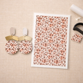 Feuille de transfert léopard pêche pour pâte polymère – motif animalier – 9,5 x 14 cm – création bijoux DIY. TF14