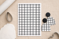 Feuille de transfert motif carreaux noir et blanc pour pâte polymère – décor bijoux DIY – 9,5 x 14 cm. TF-161
