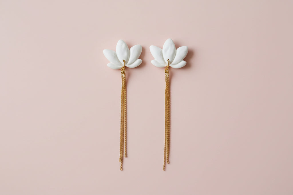 Emporte-pièce pour boucles d’oreilles – Fleur lotus ajourée – DIY argile polymère EP-03