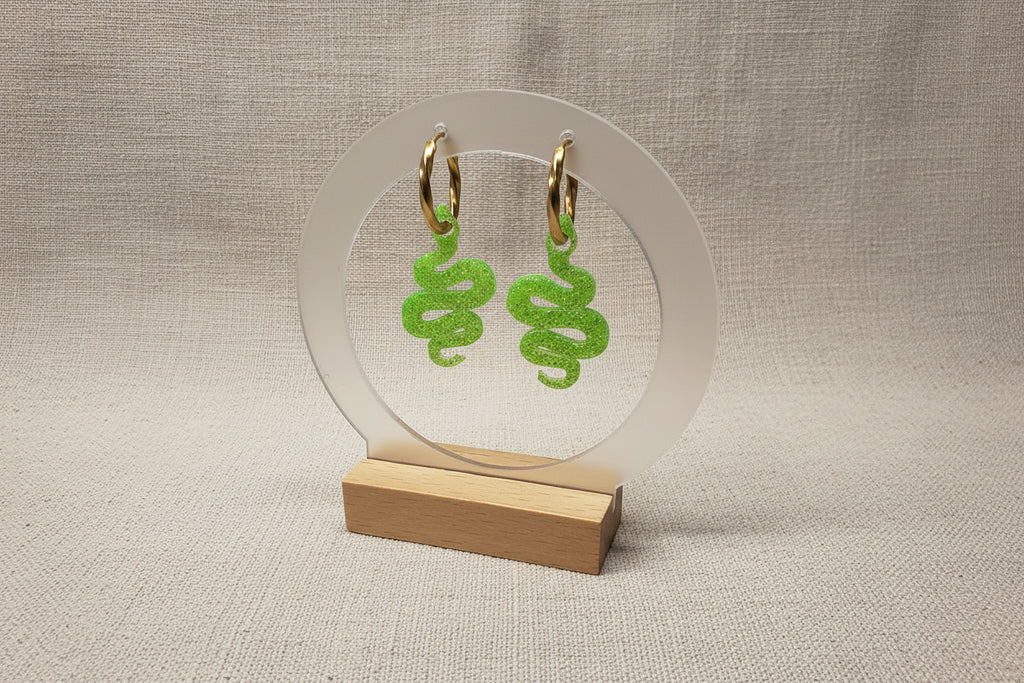 Pampilles Serpent Vert Pailleté