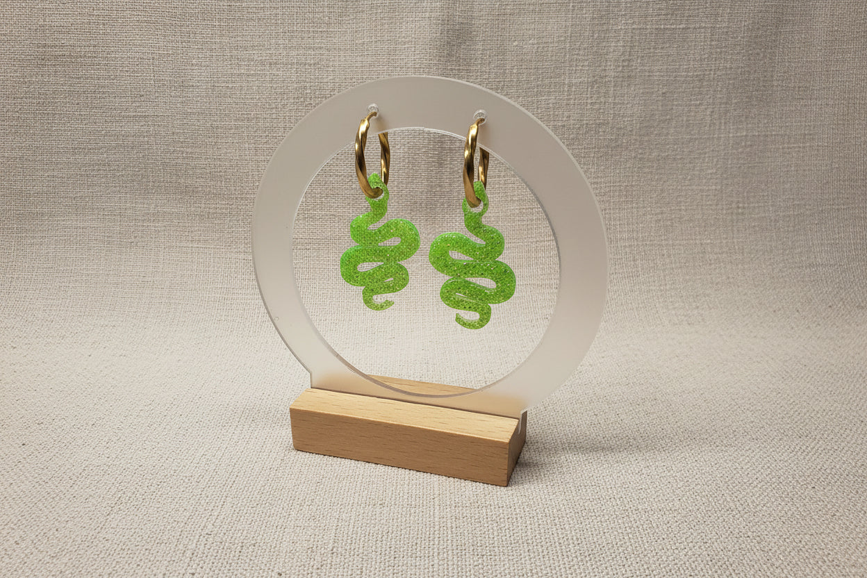 Pampilles Serpent Vert Pailleté