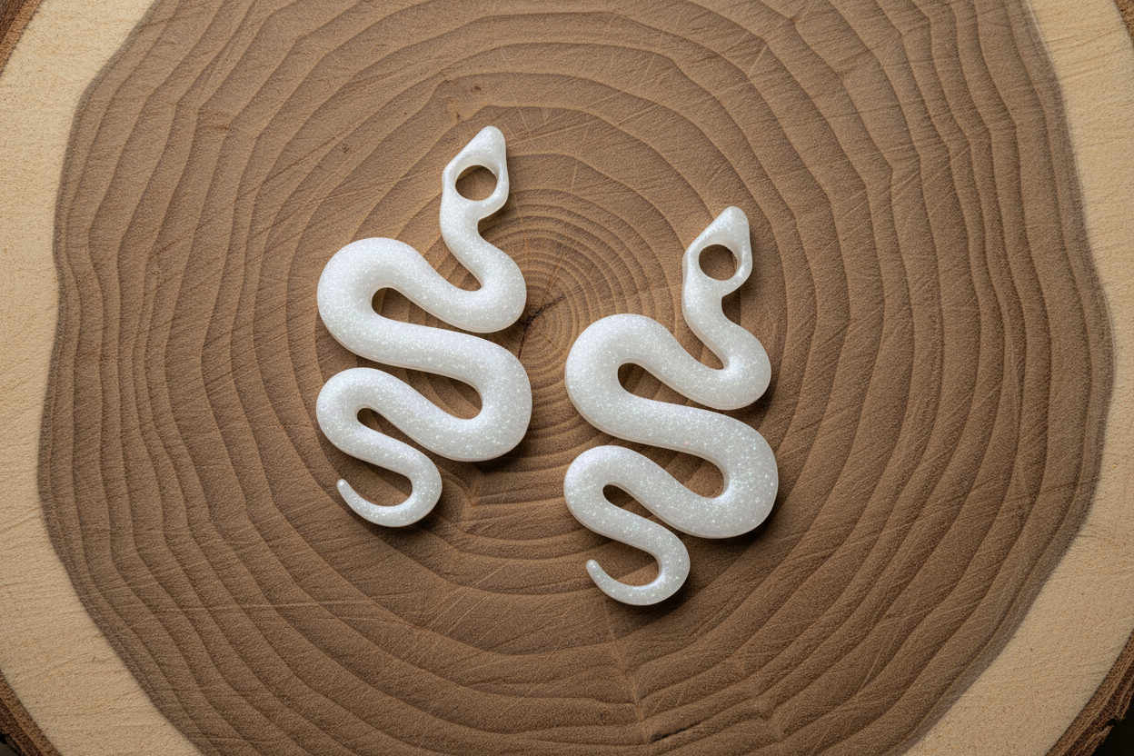 Pampilles Serpent Blanc Pailleté