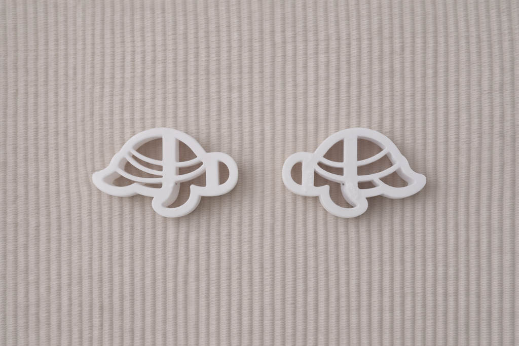 Emporte-pièces pour boucles d’oreilles – DIY bijoux – Tortue graphique ajourée – Lot de 2