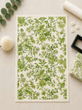 Feuille de transfert feuillage fleuri pour pâte polymère  – 7,5 x 12 cm – création bijoux DIY. TF92