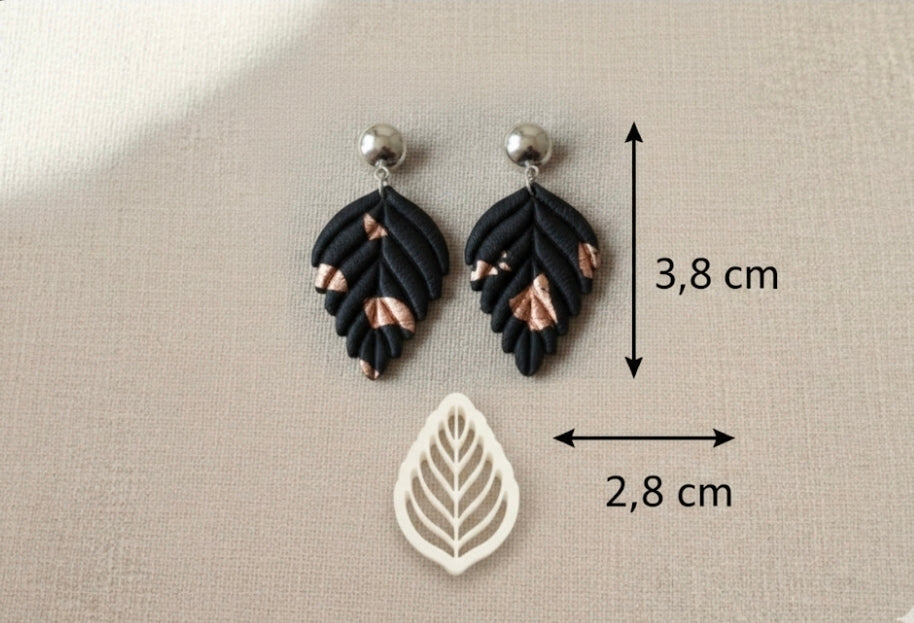 Emporte-pièce pour boucles d’oreilles – Forme feuille ajourée – DIY bijoux. EP-08