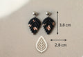 Emporte-pièce pour boucles d’oreilles – Forme feuille ajourée – DIY bijoux. EP-08
