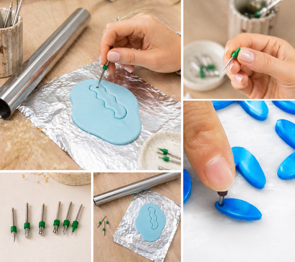 Kit de 8 emporte-pièces ronds pour pâte polymère et bijoux DIY