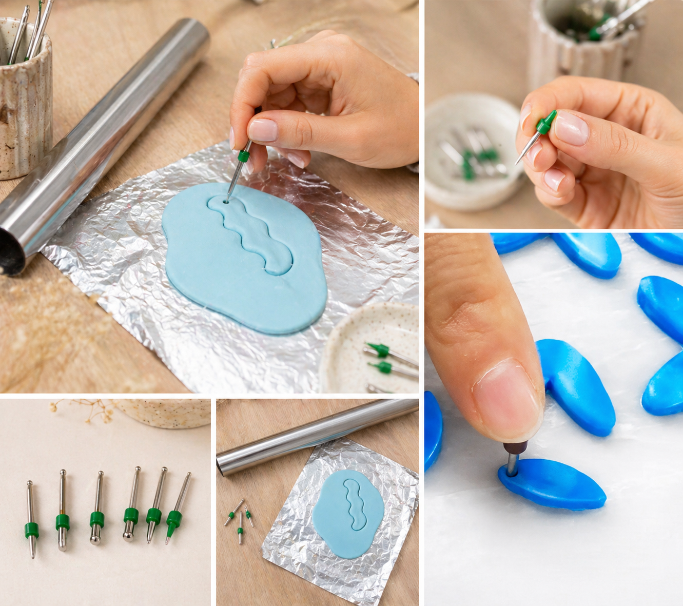Kit de 8 emporte-pièces ronds pour pâte polymère et bijoux DIY