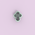 Emporte-pièce fleur croix ajourée – cutter pâte polymère bijoux DIY pampilles – 25 à 40 mm – EP-196 – fabriqué en France