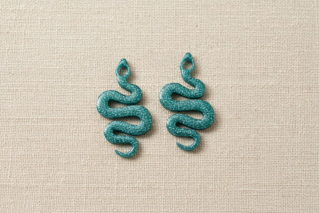 Pampilles Serpent Turquoise Pailleté